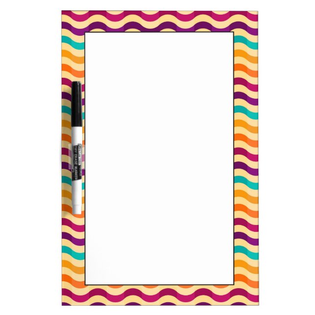 Background with stripes in retro 2 Dry-Erase board (Front)