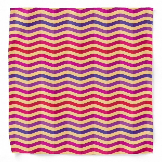 Background with stripes in retro 3 bandana (Front)
