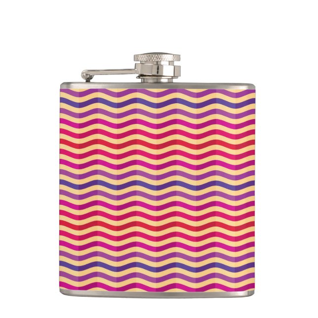 Background with stripes in retro 3 flask (Front)