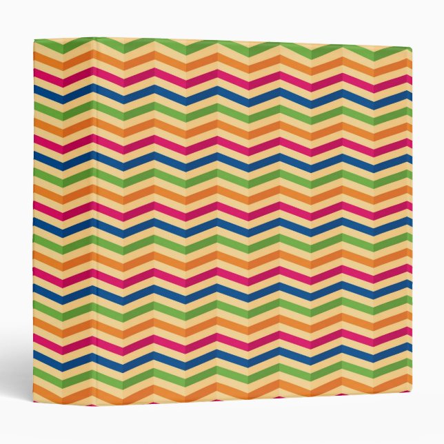 Background with stripes in retro 3 ring binder (Front/Spine)