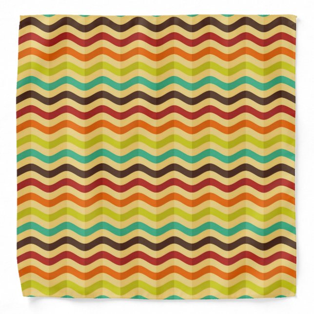 Background with stripes in retro 4 bandana (Front)