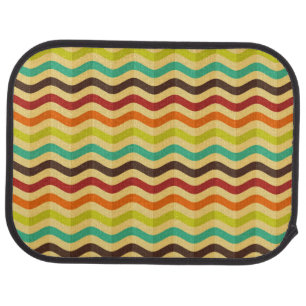 Background with stripes in retro 4 car mat