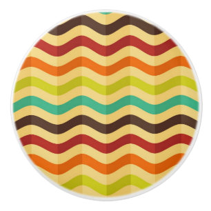 Background with stripes in retro 4 ceramic knob
