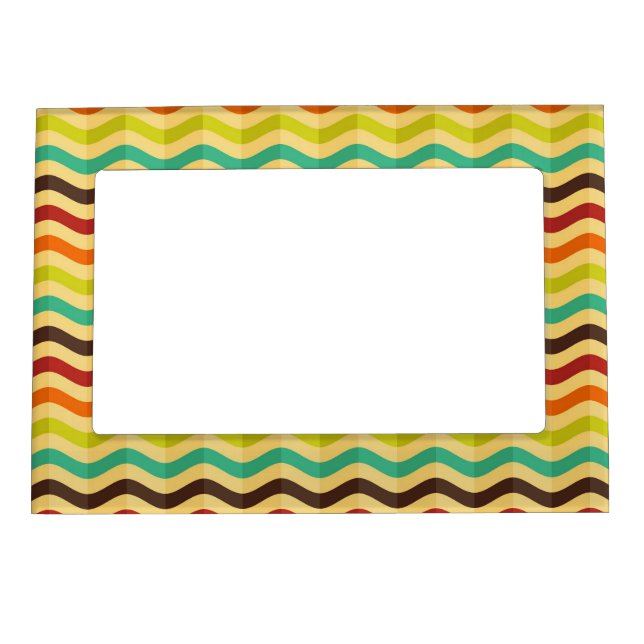 Background with stripes in retro 4 magnetic frame (Front)