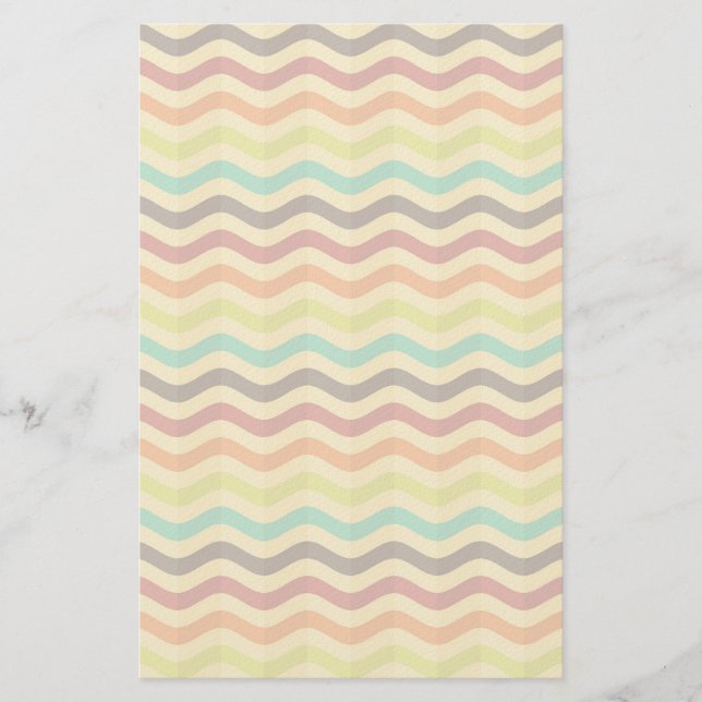 Background with stripes in retro 4 stationery (Front)