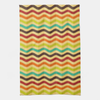 Background with stripes in retro 4 towel
