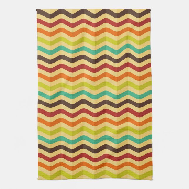 Background with stripes in retro 4 towel (Vertical)