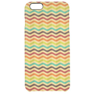Background with stripes in retro 4 clear iPhone 6 plus case