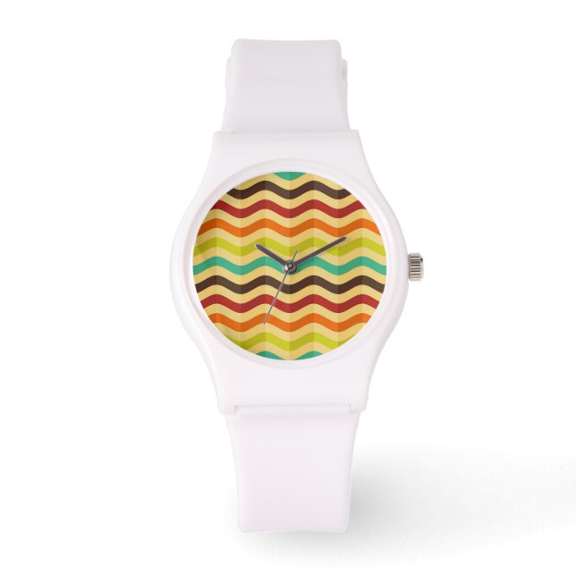 Background with stripes in retro 4 watch (Front)