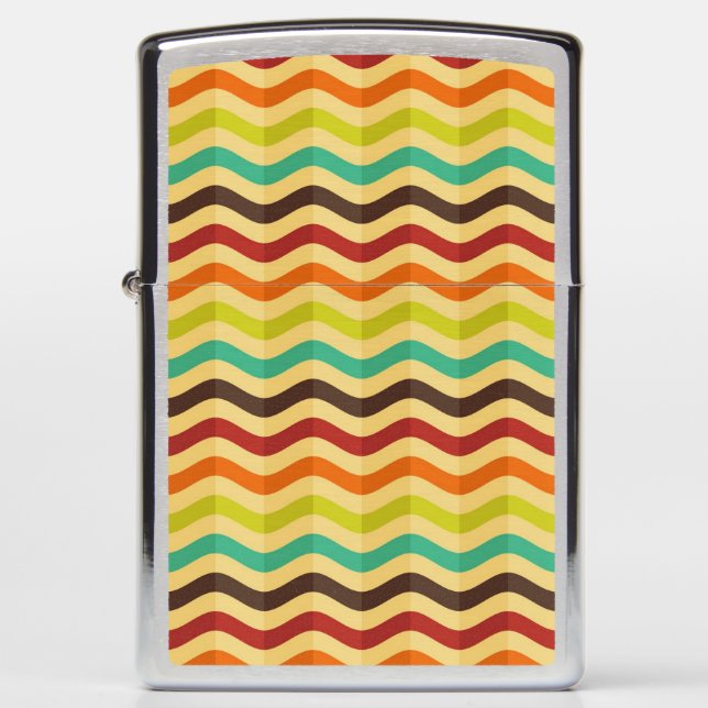Background with stripes in retro 4 zippo lighter (Front)