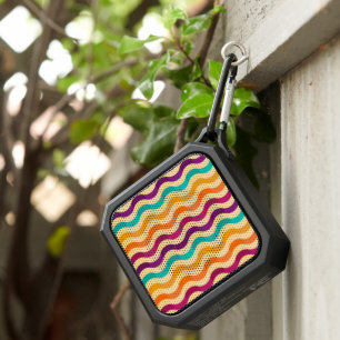 Background with stripes in retro bluetooth speaker