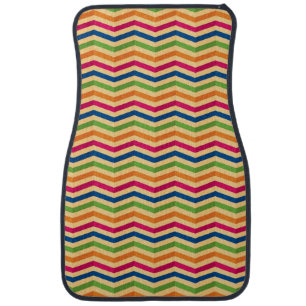 Background with stripes in retro car floor mat