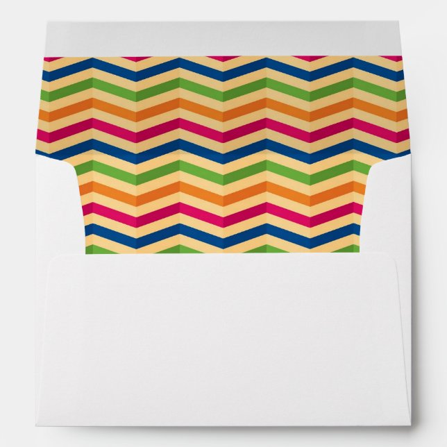Background with stripes in retro envelope (Back (Bottom))