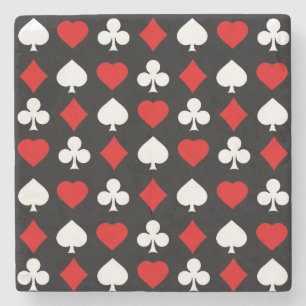 Background with suits stone coaster