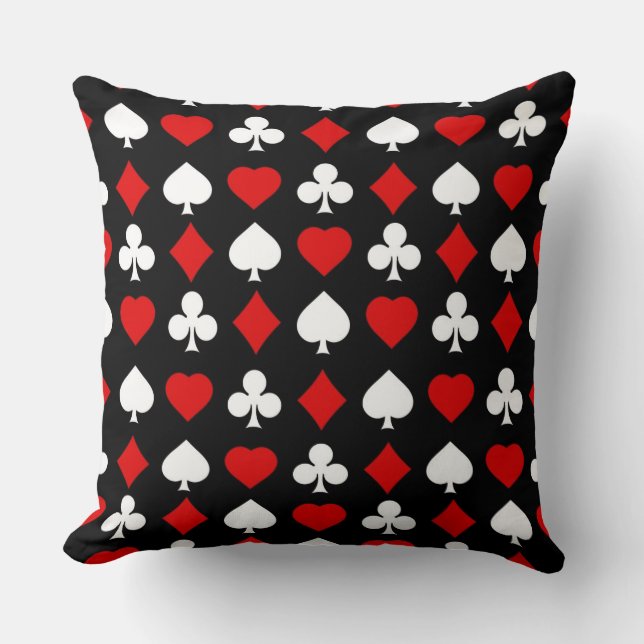 Background with suits throw pillow (Front)