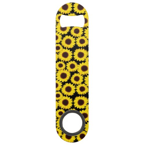 Background with sunflowers bar key