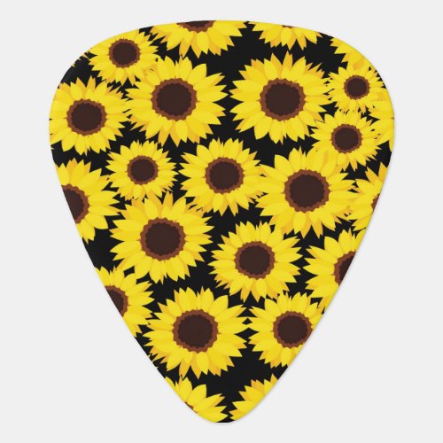 Background with sunflowers guitar pick