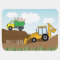 Backhoe and Dump Truck Personalized Boys