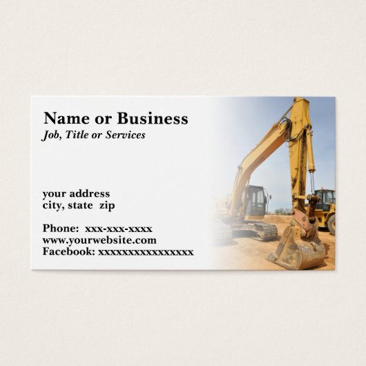 backhoe construction equipment (Front)