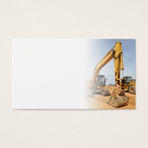 backhoe construction equipment business cards