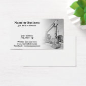 backhoe construction equipment in black/white (Desk)