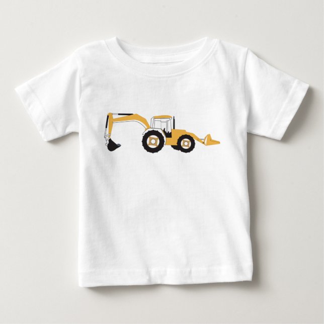 Backhoe Construction Truck Baby T-Shirt (Front)
