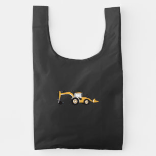 Backhoe Construction Truck Reusable Bag