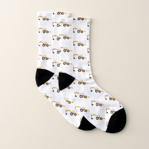 Backhoe Construction Truck  Socks