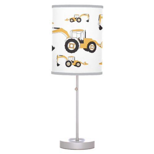 Backhoe Construction Truck Table Lamp