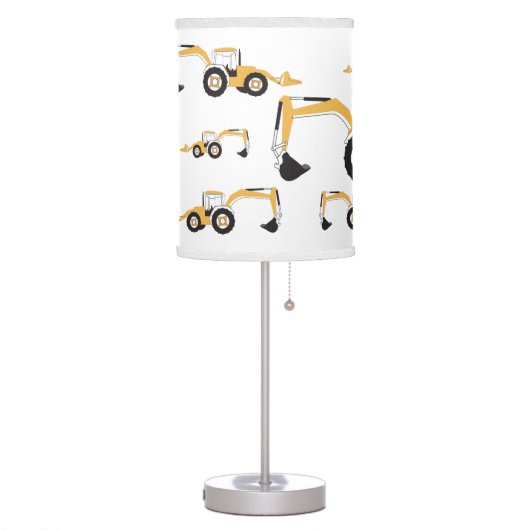 Backhoe Construction Truck Table Lamp (Left)