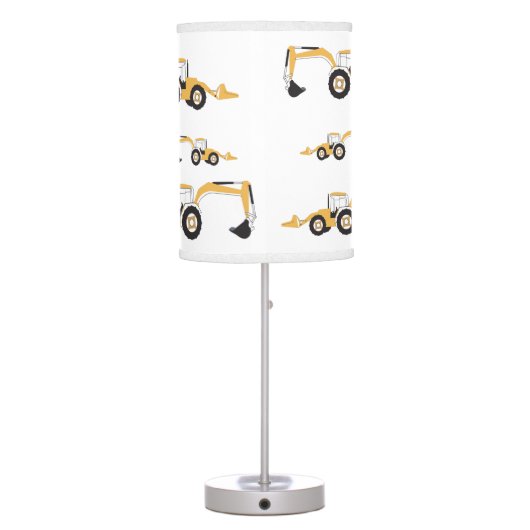 Backhoe Construction Truck Table Lamp (Back)