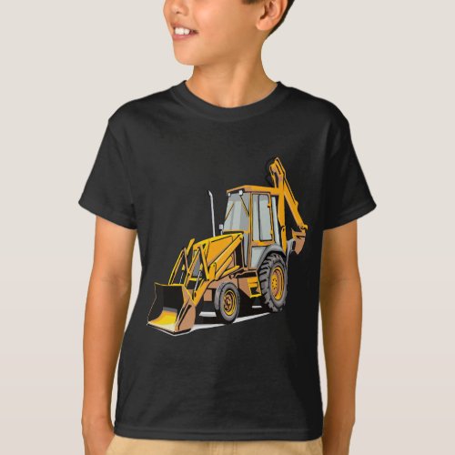 Backhoe Excavator Construction Operator Heavy Equi T_Shirt