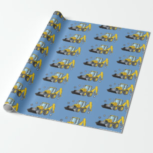 Backhoe in the Snow Wrapping Paper