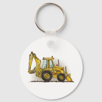 Backhoe Key Chain by justconstruction at Zazzle