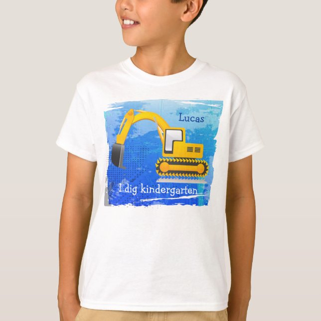 Backhoe Kid's T-Shirt (Front)
