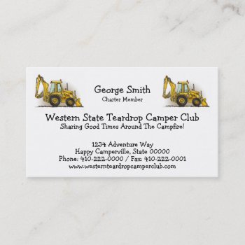 Backhoe Operator Business Card by justconstruction at Zazzle