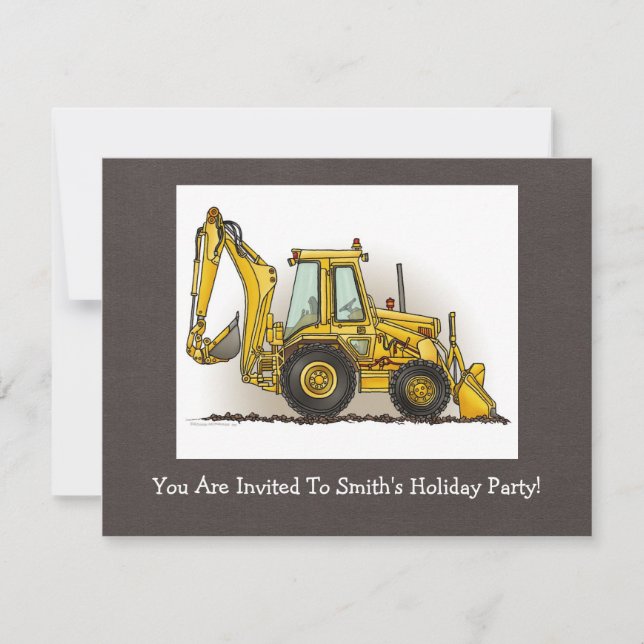 Backhoe Operator Invitation (Front)