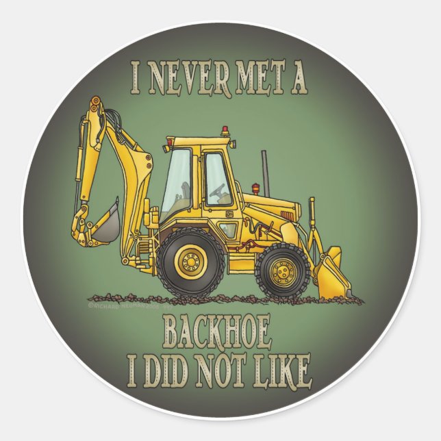 Backhoe Operator Quote Kids Sticker (Front)