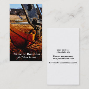 backhoe scoop business card