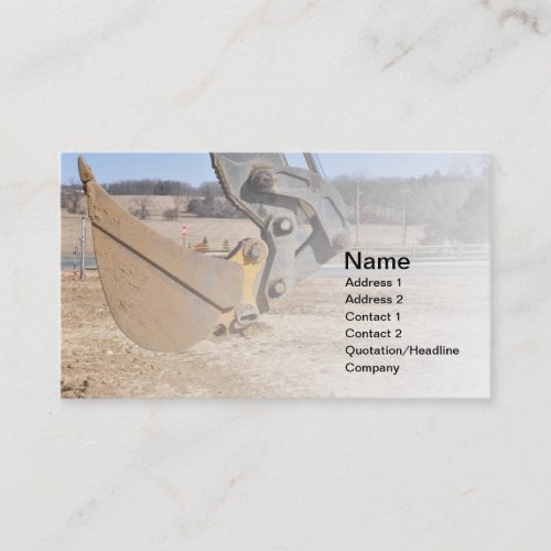 backhoe scoop business cards