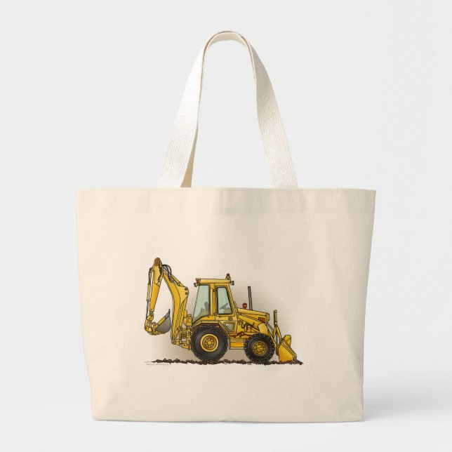 Backhoe Tote Bag (Front)