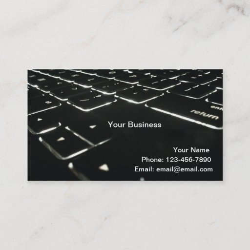 Customizable Backlit Business Cards