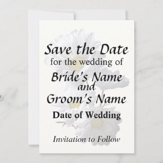 Backlit Daisies Save The Date