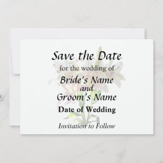 Backlit Pale Pink Lilies Save The Date