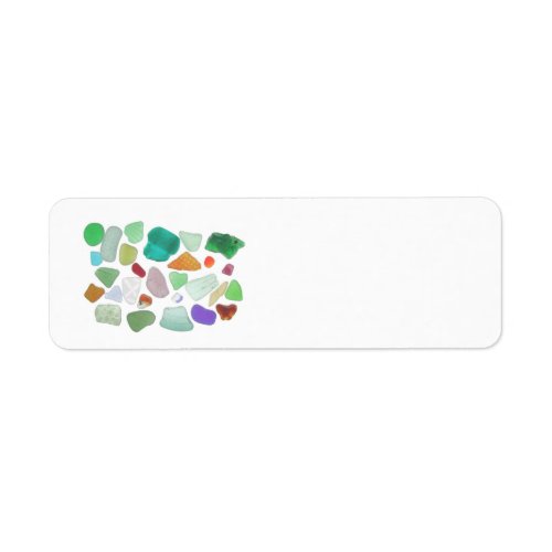 Backlit Sea Glass Return Address Label