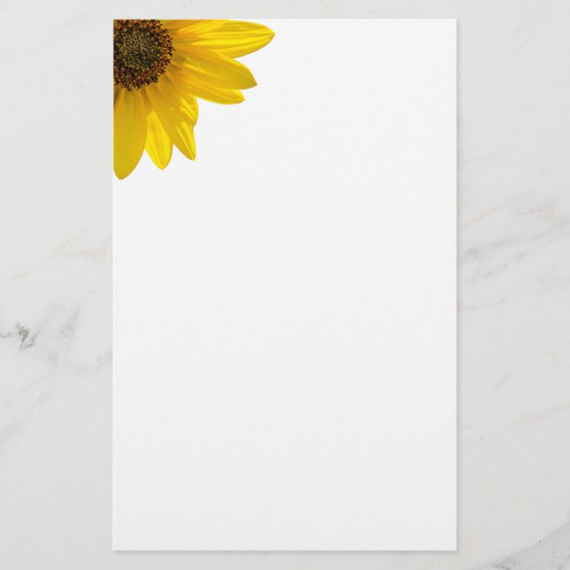 Backlit Sunflower (Helianthus) Stationery (Front)