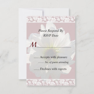 Backlit White Daisy Wedding Invitation