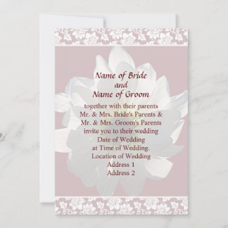Backlit White Daisy Wedding Invitation Set