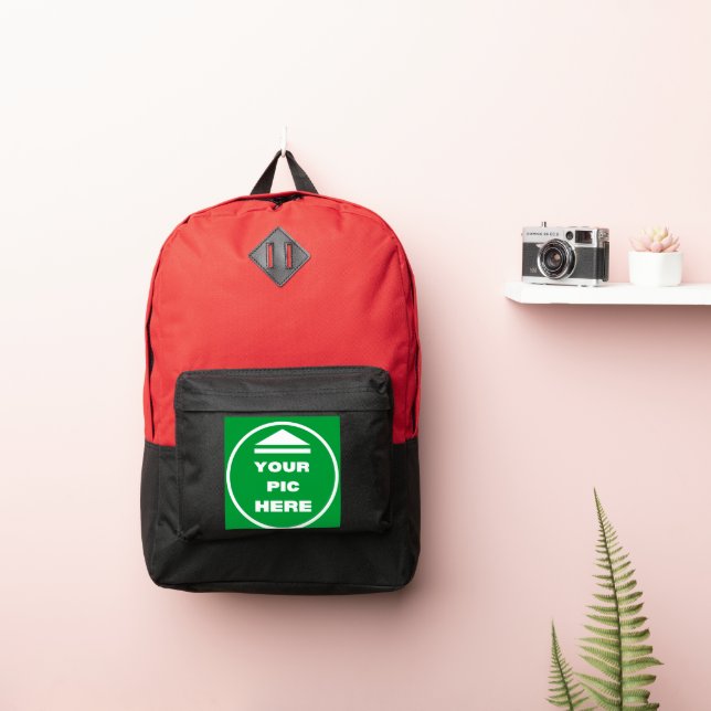 Backpack - Add Your Image - Red / Black (Insitu)