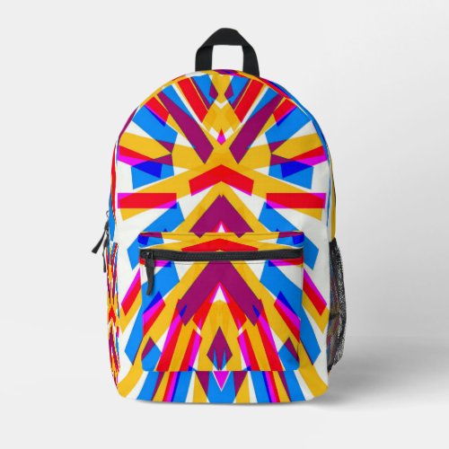 Backpack An elegant multicolor stripes pattern  Printed Backpack